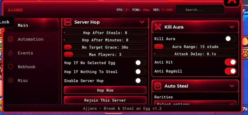Aajans Break and Steal an Egg Script